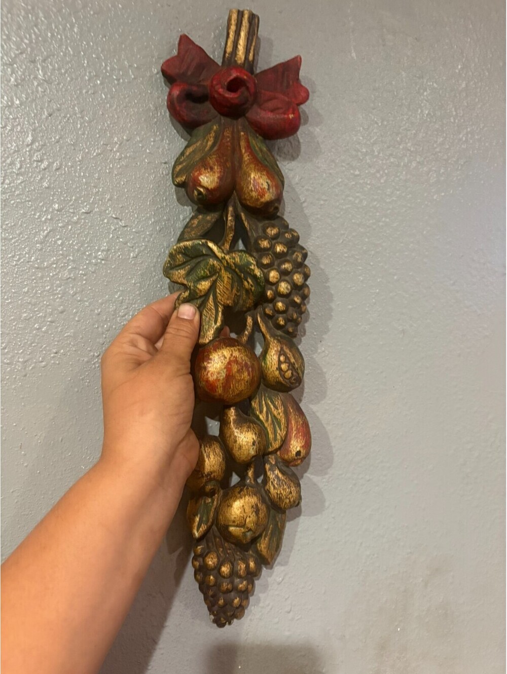 pair of florentine wooden wall hangngs